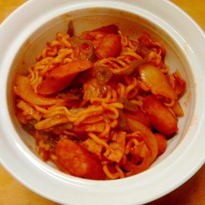 簡単昼食 ナポリタンやきそば
